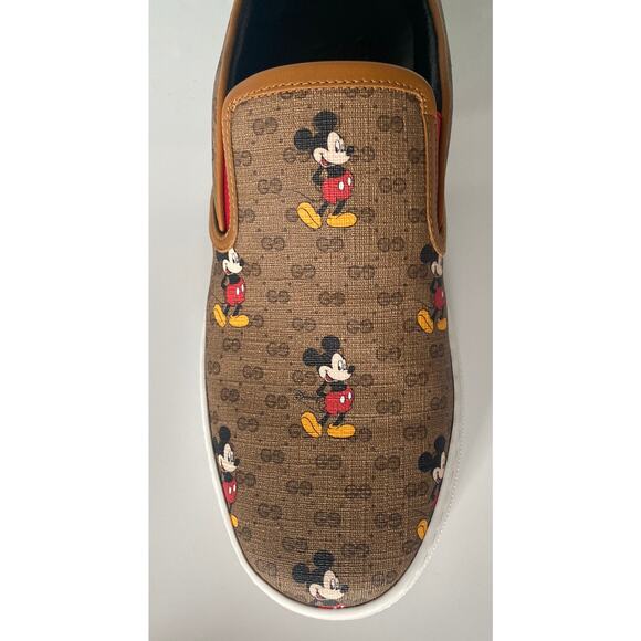 Gucci Men’s GG Supreme Mickey Mouse Sneakers 7.5 US (Gucci 7) Italy 603689 NIB main image 9